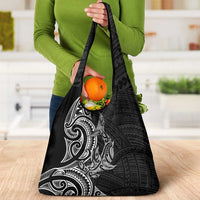New Zealand Hammerhead Shark Grocery Bag Maori Haehae Mangopare Black - Polynesian Pride