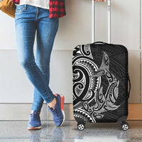 New Zealand Hammerhead Shark Luggage Cover Maori Haehae Mangopare Black - Polynesian Pride
