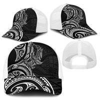 New Zealand Hammerhead Shark Mesh Trucker Cap Maori Haehae Mangopare Black - Polynesian Pride