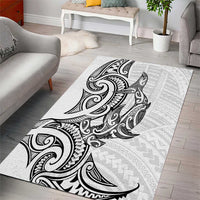 New Zealand Hammerhead Shark Area Rug Maori Haehae Mangopare White - Polynesian Pride