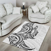 New Zealand Hammerhead Shark Area Rug Maori Haehae Mangopare White - Polynesian Pride