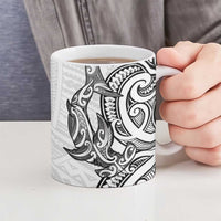 New Zealand Hammerhead Shark Ceramic Mug Maori Haehae Mangopare White - Polynesian Pride