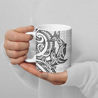 New Zealand Hammerhead Shark Ceramic Mug Maori Haehae Mangopare White - Polynesian Pride
