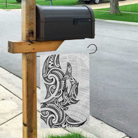 New Zealand Hammerhead Shark Garden Flag Maori Haehae Mangopare White - Polynesian Pride