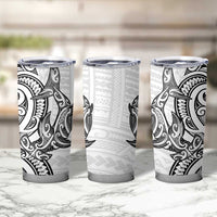 New Zealand Hammerhead Shark Tumbler Cup Maori Haehae Mangopare White - Polynesian Pride