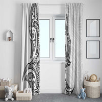 New Zealand Hammerhead Shark Window Curtain Maori Haehae Mangopare White - Polynesian Pride
