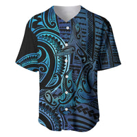 New Zealand Hammerhead Shark Baseball Jersey Maori Haehae Mangopare Galaxy - Polynesian Pride
