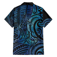 New Zealand Hammerhead Shark Family Matching Tank Maxi Dress and Hawaiian Shirt Maori Haehae Mangopare Galaxy - Polynesian Pride