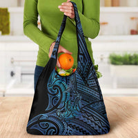 New Zealand Hammerhead Shark Grocery Bag Maori Haehae Mangopare Galaxy - Polynesian Pride