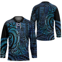 New Zealand Hammerhead Shark Hockey Jersey Maori Haehae Mangopare Galaxy LT14 - Polynesian Pride