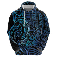 New Zealand Hammerhead Shark Hoodie Maori Haehae Mangopare Galaxy - Polynesian Pride