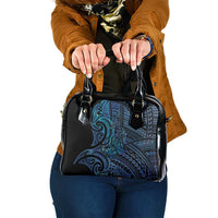 New Zealand Hammerhead Shark Shoulder Handbag Maori Haehae Mangopare Galaxy - Polynesian Pride