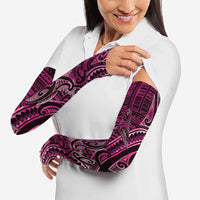 New Zealand Hammerhead Shark Arm Sleeves Maori Haehae Mangopare Pink - Polynesian Pride