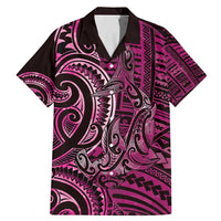 New Zealand Hammerhead Shark Family Matching Mermaid Dress and Hawaiian Shirt Maori Haehae Mangopare Pink - Polynesian Pride