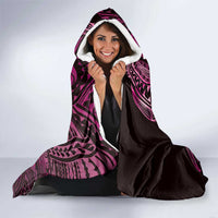 New Zealand Hammerhead Shark Hooded Blanket Maori Haehae Mangopare Pink - Polynesian Pride