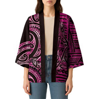New Zealand Hammerhead Shark Kimono Maori Haehae Mangopare Pink - Polynesian Pride
