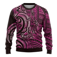 New Zealand Hammerhead Shark Ugly Christmas Sweater Maori Haehae Mangopare Pink - Polynesian Pride