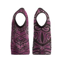 New Zealand Hammerhead Shark Christmas Knitted V-Neck Vest Maori Haehae Mangopare Pink - Polynesian Pride