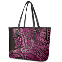 New Zealand Hammerhead Shark Leather Tote Bag Maori Haehae Mangopare Pink LT14 - Polynesian Pride