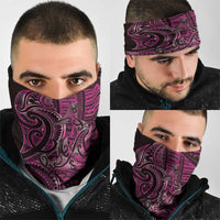New Zealand Hammerhead Shark Neck Gaiter Maori Haehae Mangopare Pink - Polynesian Pride