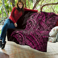 New Zealand Hammerhead Shark Quilt Maori Haehae Mangopare Pink - Polynesian Pride