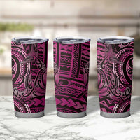 New Zealand Hammerhead Shark Tumbler Cup Maori Haehae Mangopare Pink - Polynesian Pride
