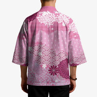 Pink Palaka Japanese Patterns Kimono Asanoha Seigaiha Sakura Motif LT14 - Polynesian Pride