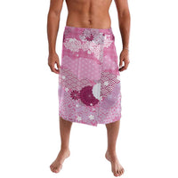 Pink Palaka Japanese Patterns Lavalava Asanoha Seigaiha Sakura Motif - Polynesian Pride