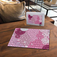 Pink Palaka Japanese Patterns Puzzle Asanoha Seigaiha Sakura Motif - Polynesian Pride