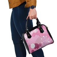 Pink Palaka Japanese Patterns Shoulder Handbag Asanoha Seigaiha Sakura Motif - Polynesian Pride