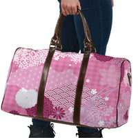 Pink Palaka Japanese Patterns Travel Bag Asanoha Seigaiha Sakura Motif - undefined