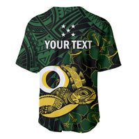 Personalised Solomon Islands Western Province Day Baseball Jersey Sea Turtle Mix Polynesian Hibiscus Pattern LT14 - Polynesian Pride