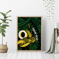 Personalised Solomon Islands Western Province Day Canvas Wall Art Sea Turtle Mix Polynesian Hibiscus Pattern LT14 - Polynesian Pride