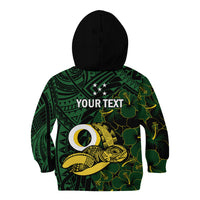 Personalised Solomon Islands Western Province Day Kid Hoodie Sea Turtle Mix Polynesian Hibiscus Pattern LT14 - Polynesian Pride