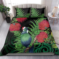 New Zealand Tui Bird Christmas Bedding Set Maori Fern Mix Pohotukawa LT14 - Polynesian Pride