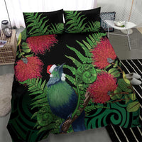 New Zealand Tui Bird Christmas Bedding Set Maori Fern Mix Pohotukawa LT14 - Polynesian Pride
