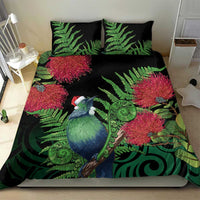 New Zealand Tui Bird Christmas Bedding Set Maori Fern Mix Pohotukawa LT14 - Polynesian Pride