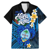 Hafa Adai Guam Family Matching Mermaid Dress and Hawaiian Shirt Guahan Sea Turtle Tropical Style LT14 Dad's Shirt - Short Sleeve Blue - Polynesian Pride