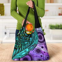 New Zealand Paua Shell With Australia Opal Unique Combine Grocery Bag