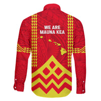 Hawaii Mauna Kea Family Matching Off Shoulder Long Sleeve Dress and Hawaiian Shirt Hawaiian Kakau Tribal Pattern LT14 - Polynesian Pride