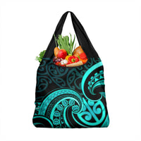 Turquoise New Zealand Mangopare Grocery Bag Aotearoa Maori Koru Style