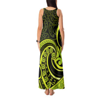 Lime Green New Zealand Mangopare Tank Maxi Dress Aotearoa Maori Koru Style LT14 - Polynesian Pride