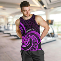 Purple Aotearoa Mangopare Men Tank Top NZ Maori Koru Style LT14 Purple - Polynesian Pride