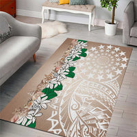 Cook Islands Tiare Maori With Conch Shell Area Rug 2025 Pasifika Polynesian Tattoo