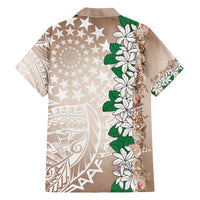 Cook Islands Tiare Maori With Conch Shell Family Matching Long Sleeve Bodycon Dress and Hawaiian Shirt 2025 Pasifika Polynesian Tattoo