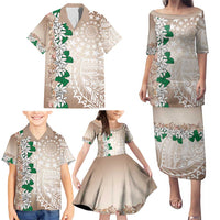 Cook Islands Tiare Maori With Conch Shell Family Matching Puletasi and Hawaiian Shirt 2025 Pasifika Polynesian Tattoo