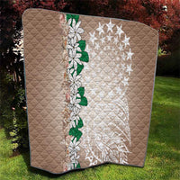 Cook Islands Tiare Maori With Conch Shell Quilt 2025 Pasifika Polynesian Tattoo LT14 - Polynesian Pride
