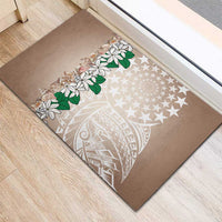 Cook Islands Tiare Maori With Conch Shell Rubber Doormat 2025 Pasifika Polynesian Tattoo LT14 - Polynesian Pride