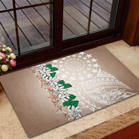 Cook Islands Tiare Maori With Conch Shell Rubber Doormat 2025 Pasifika Polynesian Tattoo LT14 - Polynesian Pride