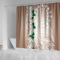 Cook Islands Tiare Maori With Conch Shell Shower Curtain 2025 Pasifika Polynesian Tattoo